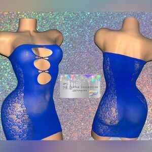 EXOTIC/ STRIPPER/ RAVE WEAR: BLUE DRESS